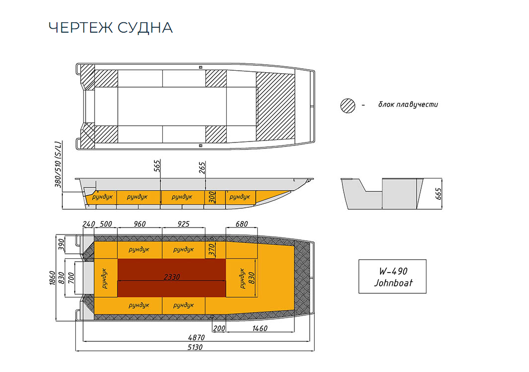 Алюминиевая лодка Wyatboat-490 Jonboat в Новочебоксарске
