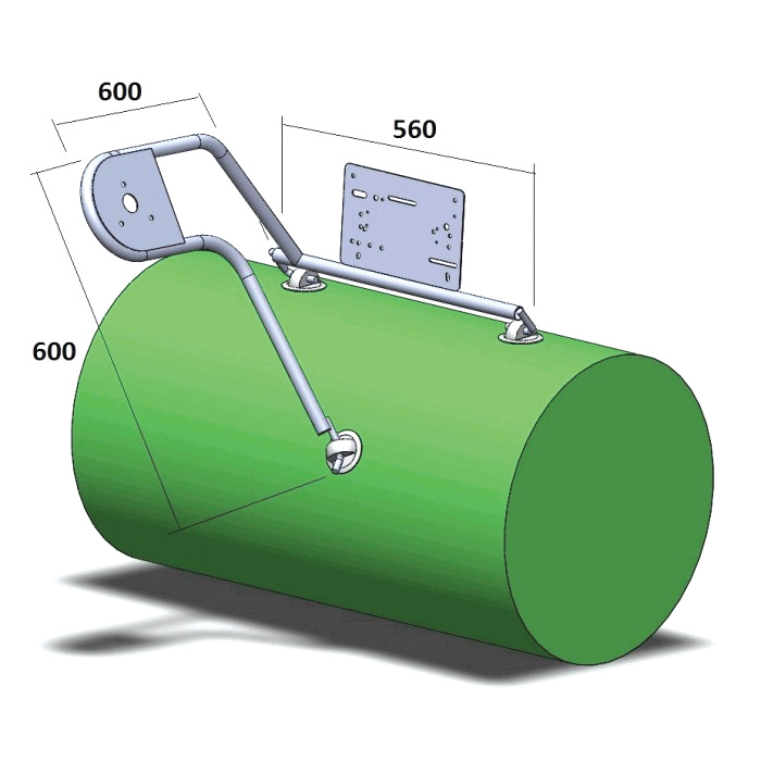 Стойка рулевая с креплением на баллон надувной лодки 25мм в Новочебоксарске