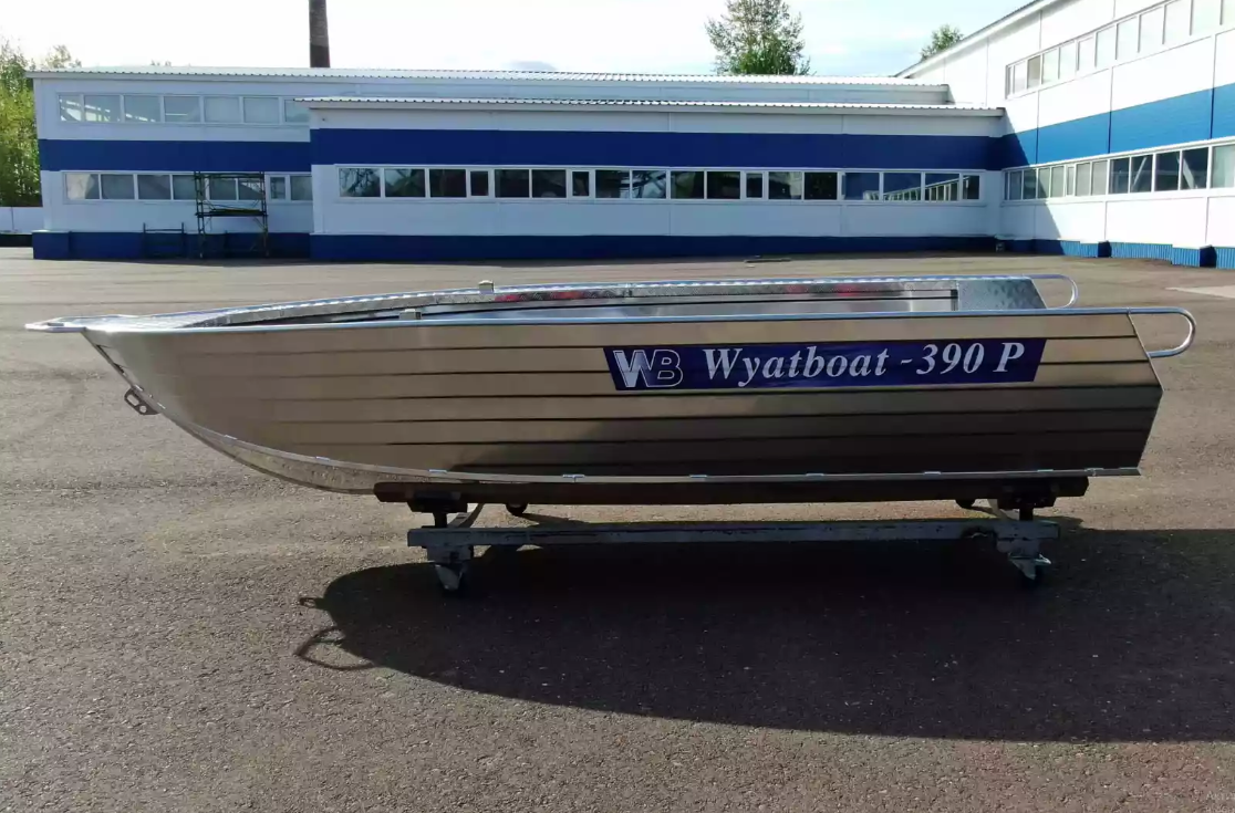 Алюминиевая лодка Wyatboat-390РМ увеличенный борт в Новочебоксарске