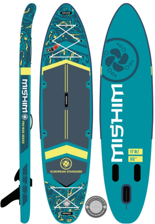 SUP (САП) Доска MISHIMO PRO-MAX Light Teal 11,6’ (355см) в Новочебоксарске