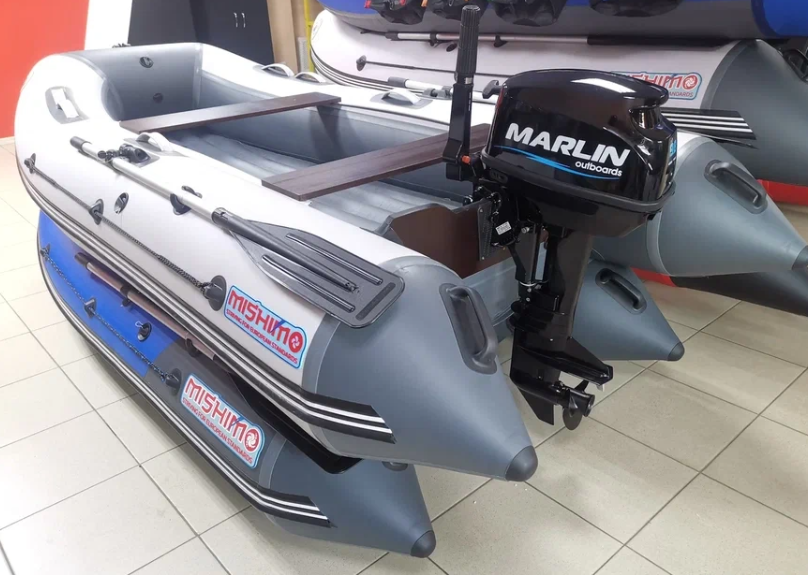 КОМПЛЕКТ ЛОДКА MISHIMO LITE 335 + МОТОР 9,8 Л.С. в Новочебоксарске