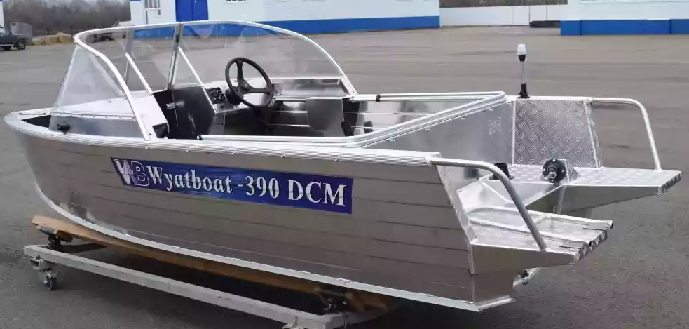 Алюминиевая лодка Wyatboat-390 DCM Увеличенный борт в Новочебоксарске