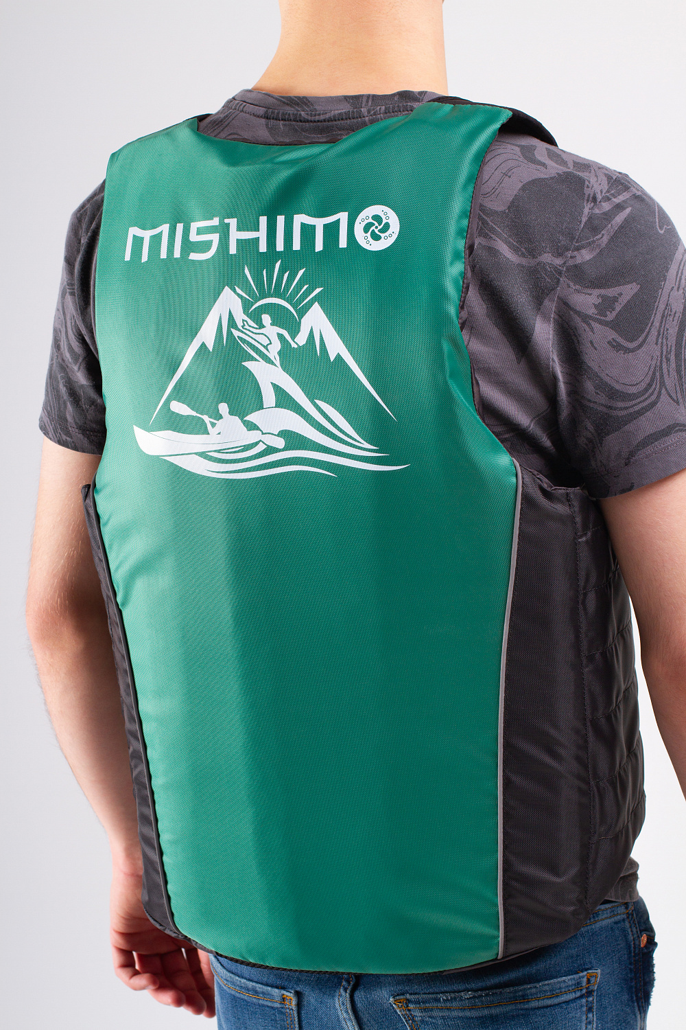 Жилет спасательный MISHIMO PRO Премиум качества Черно-зеленый в Новочебоксарске